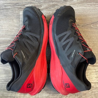 Salomon Sense Ride 4 Mens Trail Running Shoes Black Red 413781 Size 12