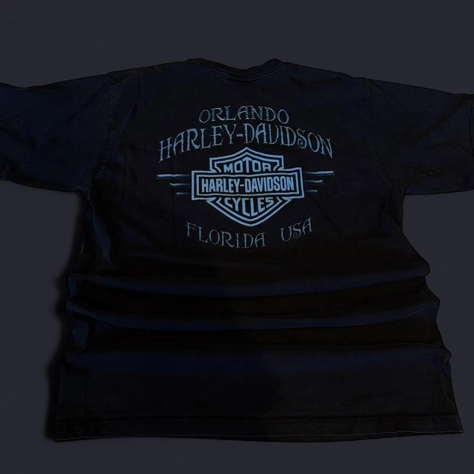 Черно-синяя футболка Harley Davidson Orlando Bike Week 2007 - Изображение 3 из 4