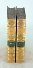 John Stuart Mill 1878 Principles of Political Economy Fine Leather Binding 2 Vol