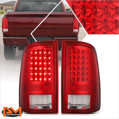 For 09-17 Dodge Ram Pickup Pair Full LED Tail Light Rear Brake/Reverse Lamp Red - Bild 1 von 6