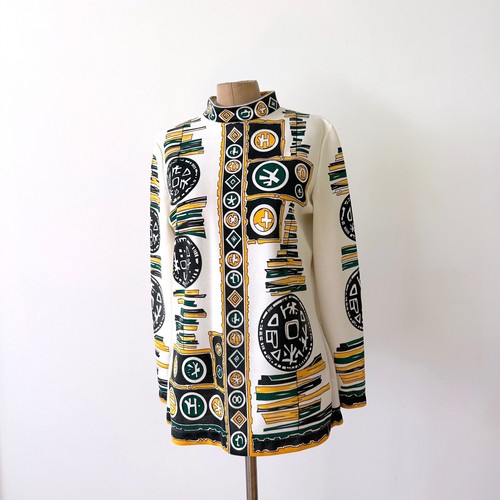 Vintage 70's Gregg's Girl Tiki Polynesian Tunic Top Stewardess Chic Brady Bunch - Picture 9 of 14