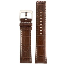 Watch Band Genuine Leather Strap Brown Sport Model Alligator Grain 18mm - 28mm