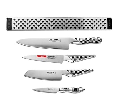 Global 5 pc. Magnetic Knife Bar Set G-251138/M30 (Open Box) Box Damage
