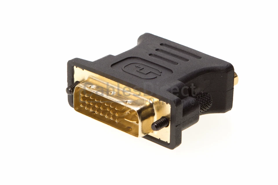 DVI I Male Dual Link To 24+5 VGA 15 Pins Female Adapter PC Monitor Video Laptop - Image 2 of 2
