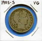 W@W 1905-s Barber half dollar !!!  ( Nice Coin !!!! ) VG !!!