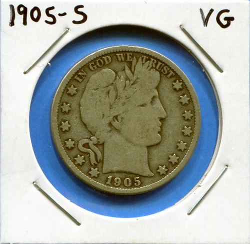 W@W 1905-s Barber half dollar !!!  ( Nice Coin !!!! ) VG !!!