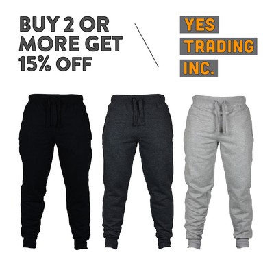 slim fit fleece pants