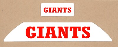 NOS New York Giants Throwback Team Name Bumper Decals 4 Riddell VSR4 20mil a