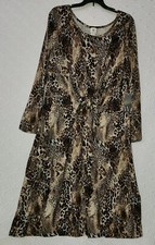 Womens Dress Wrapper 2X Animal Print Very Soft Material Ties At Waistline New