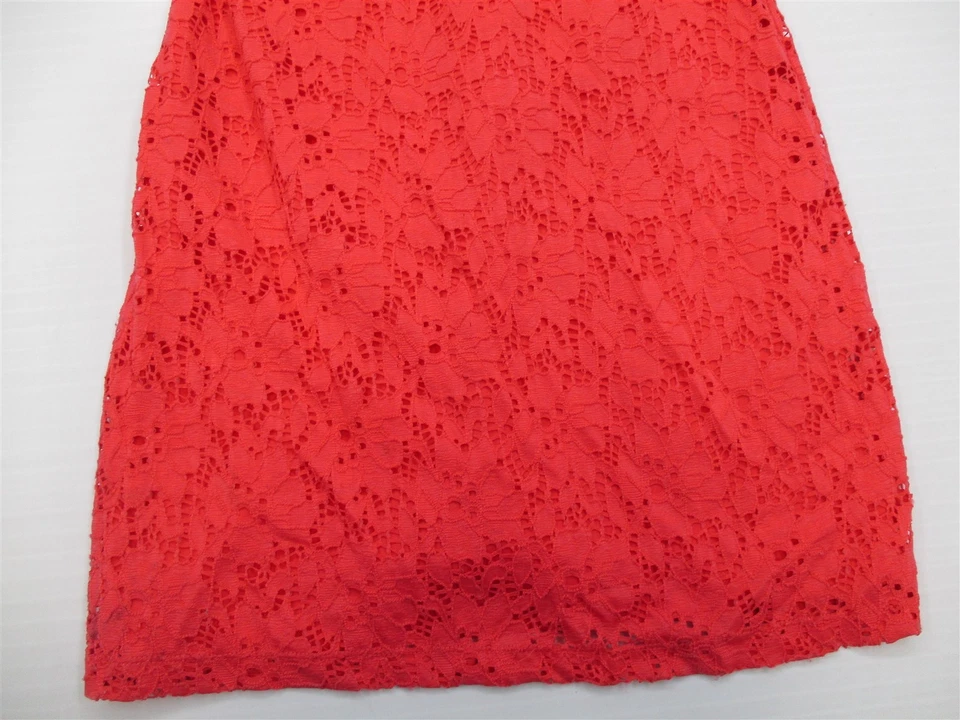 FOREVER 21 #DR1016 女式 S 码修身低背蕾丝三文鱼粉色紧身连衣裙 — 第 3/4 张图片