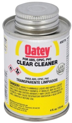 Oatey 30779 All-Purpose Pipe Cleaner, Liquid, Clear, 4 oz