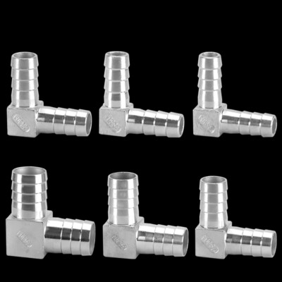 304 Edelstahl 90 Grad Winkel Schlauchstutzen Schlauchtülle Verbinder Φ8mm-40 mm