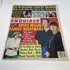 National Enquirer Aug. 7, 1990 Bruce Willis Princes Di Ed McMahon