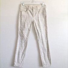 Anthropologie Pilcro and the Letterpress Stet Jeans Women's White Print Size 28