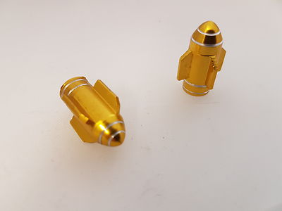 Posh - Reifen Motorrad Kappen - Royal Enfield, Skyteam, Usw. - Gold Rocket 2pkt