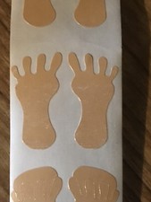 100 TANNING STICKER Stickers Scrapbooking Crafts tan foot prints
