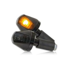 Universal Motorrad Alu-Lenkerendenblinker Knight schwarz getönt E-geprüft