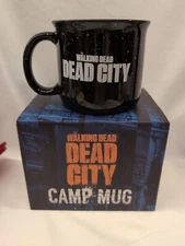 The Walking Dead Dead City Black Camp Mug Supply Drop Zombie Exclusive NIB
