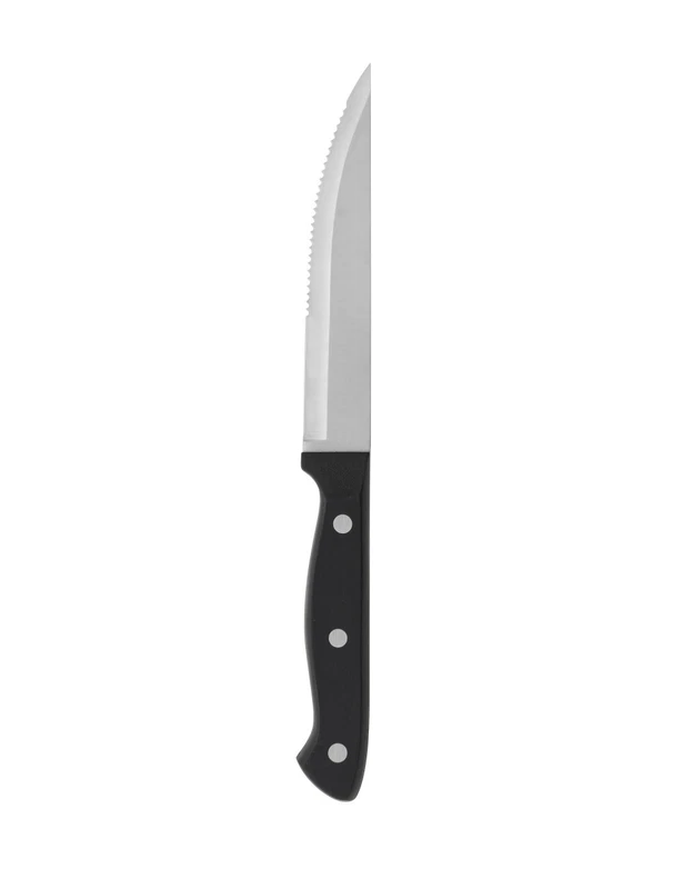 Set 6 Coltelli da Cucina Bistecca Tavola BRANDANI Acciaio Inox Lama Seghettata