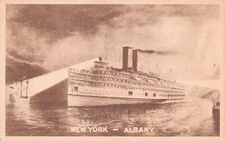 SS Berkshire Hudson River Line Ship Steamer New York City Albany Postcard C67