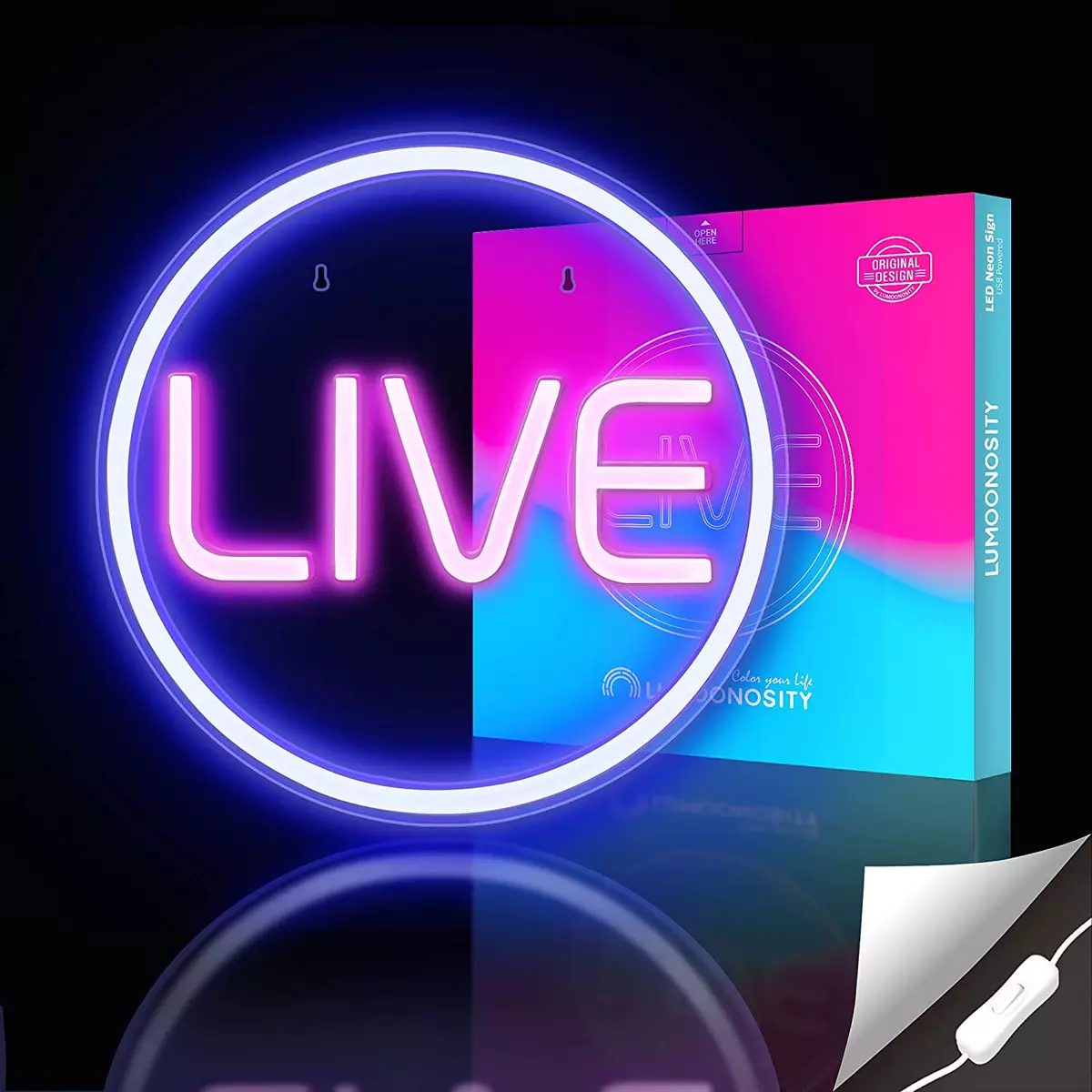 Logo Live Neon - Led Live Neon For Twitch, Tiktok