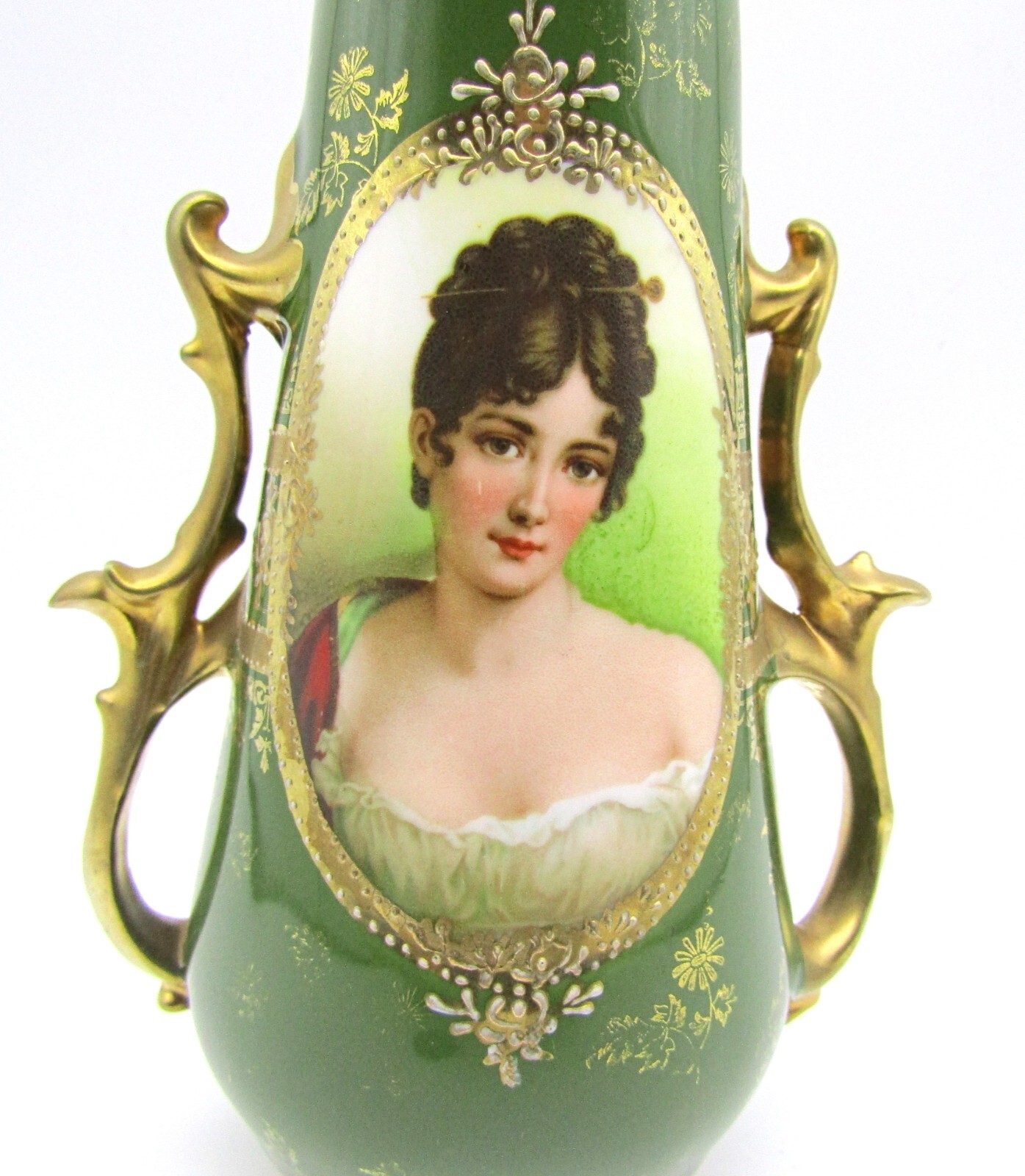 Royal Vienna 19th Century Hand Painted Porcelain Vase Crown Mark