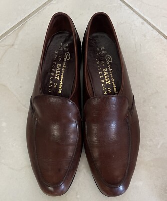 Bally Continentals Easton Men s Brown Leather Dress Shoes Loafers Size 8M