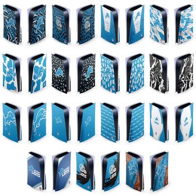 OFFIZIELLE NFL DETROIT LIONS VINYL SKIN DECAL FOR SONY PS5 DISC EDITION CONSOLE