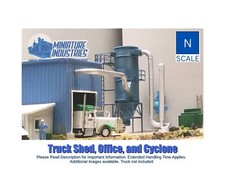 N Scale Truck Shed-Office-Cyclone Grain Eleva...