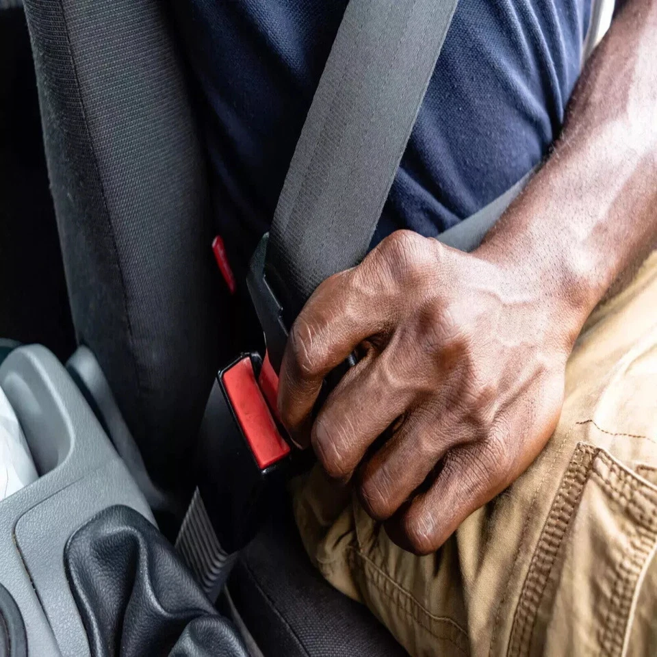 2x Retractable 3 Point Safety Seat Belt Straps Car Vehicle Adjustable Belt Kit/ - Image 3 of 4