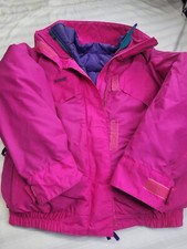 Columbia Coat Women  s Med Pink 4 In One Reversible Puffer Ski Snowboard Jacket