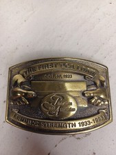 The First PCA Loan Lending Strength 1933-1983 50th Belt Buckle Vintage USA