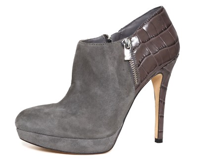 Michael Kors York Suede Platform Bootie Grey Women Sz 9 M Z5621 *