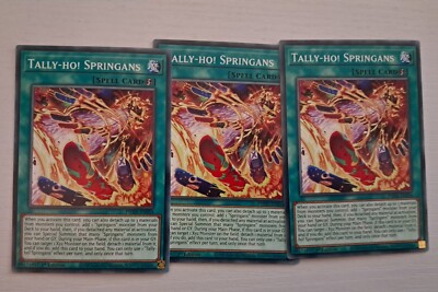 3 x Yu-Gi-Oh! - Tally-ho! Springans - PHHY-DE054 - 1st Edition Playset