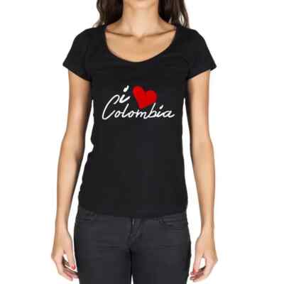 ULTRABASIC Damen T-Shirt J'Aime La Colombia I Love Colombia T-Shirt Vintage