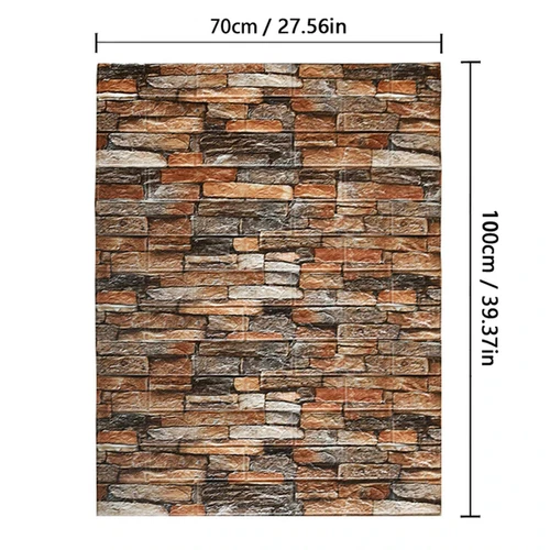 70Cm*10M 3D Brick Pattern Wall Sticker Self-Adhesive Panel Waterproof - Picture 12 of 55