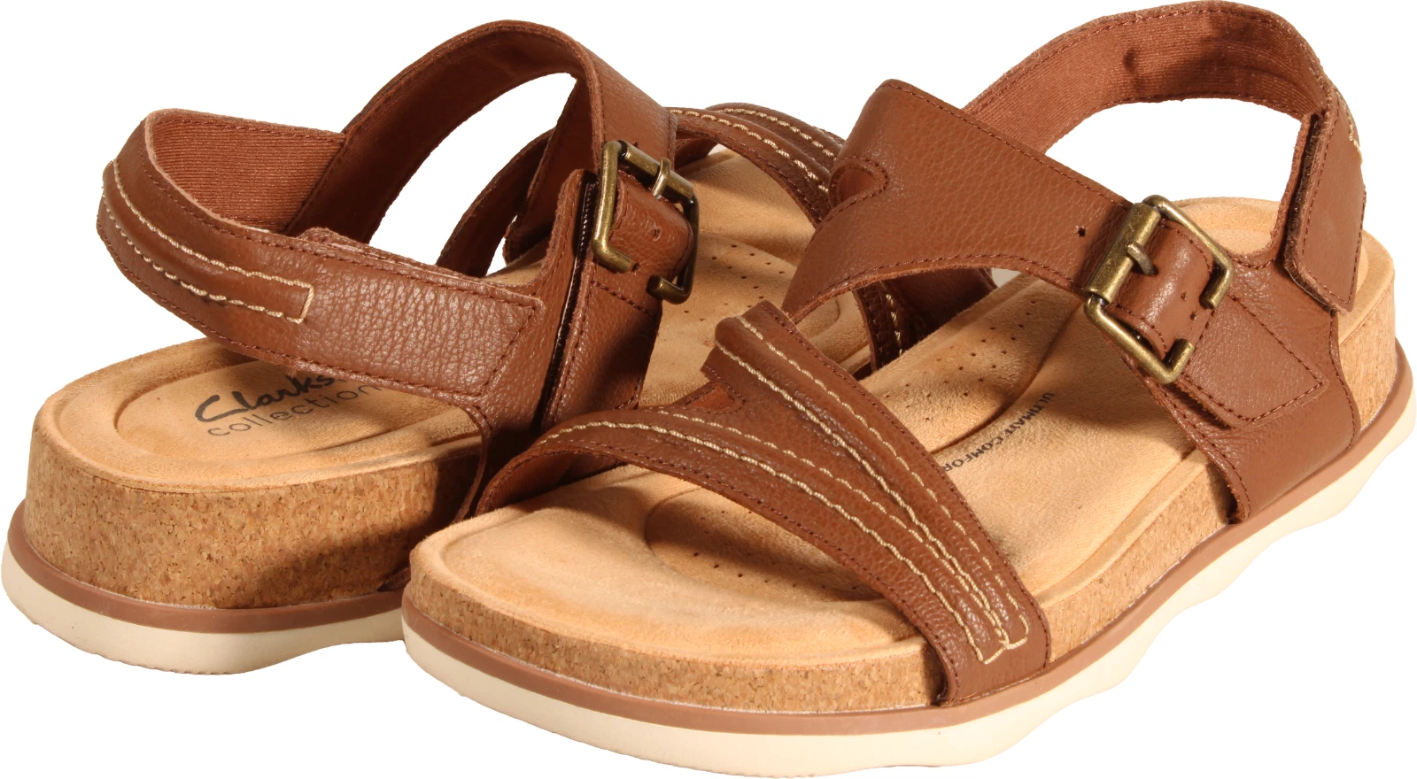 Clarks Brynn Step sandalo donna pelle marrone scuro taglia US 6 M