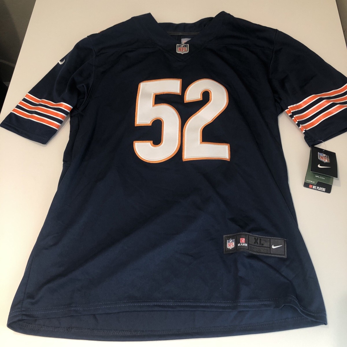 NFL On Field Number 52 Khalil Mack Bears Jersey Size XL Blue