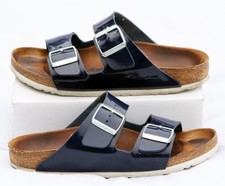 navy patent birkenstocks