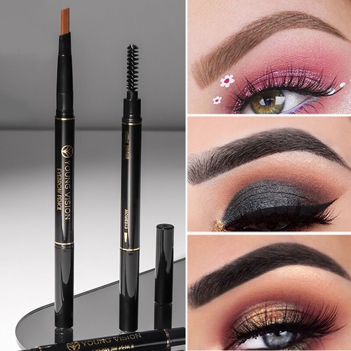 Rotating Eyebrow Pencil With Brush Waterproof Long Lasting Eyebrow Pen 5 Colors≠ - Picture 6 of 20