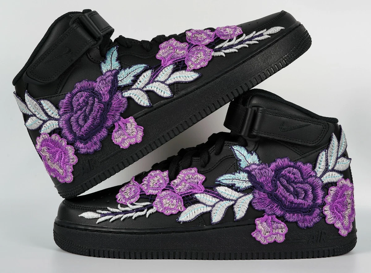 Air force 1 hotsell mid black purple