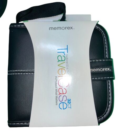 CASE Memorex Travel Case 32 Count CD | DVD | VIDEO GAME DISC Holder Faux Leather - Picture 1 of 2