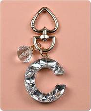 Personalized Initial Letter Keychain Bling for Women  Girls - Cute Charm