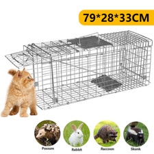Animal Trap Cage Folding Humane Live Safe Catch Possum Fox Rat Rabbit Bird