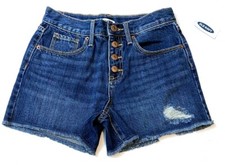 Old Navy Girl's Extra High-Waisted Distressed Cut-Off Jean Shorts 10 MSRP 24.99