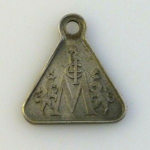 Watch Fob Monarch Life Insurance Co Springfield Ma Triangular Vtg