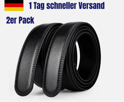 2X Herren Ersatz Weich Leder Automatik Gürtel Gürtelriemen Belts ohne Schnalle