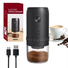 Electric Portable Coffee Grinder USB Rechargeable – Automatic Ceramic Burr Coffe