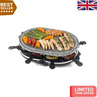 Stylish Removable Stone Raclette Grill for 8 Persons - Easy to Clean, 1200W