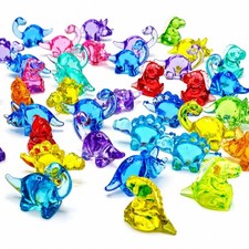 340 Pcs Mini Dinosaur Figures, Mini Resin Animals to Hide, Bulk Plastic